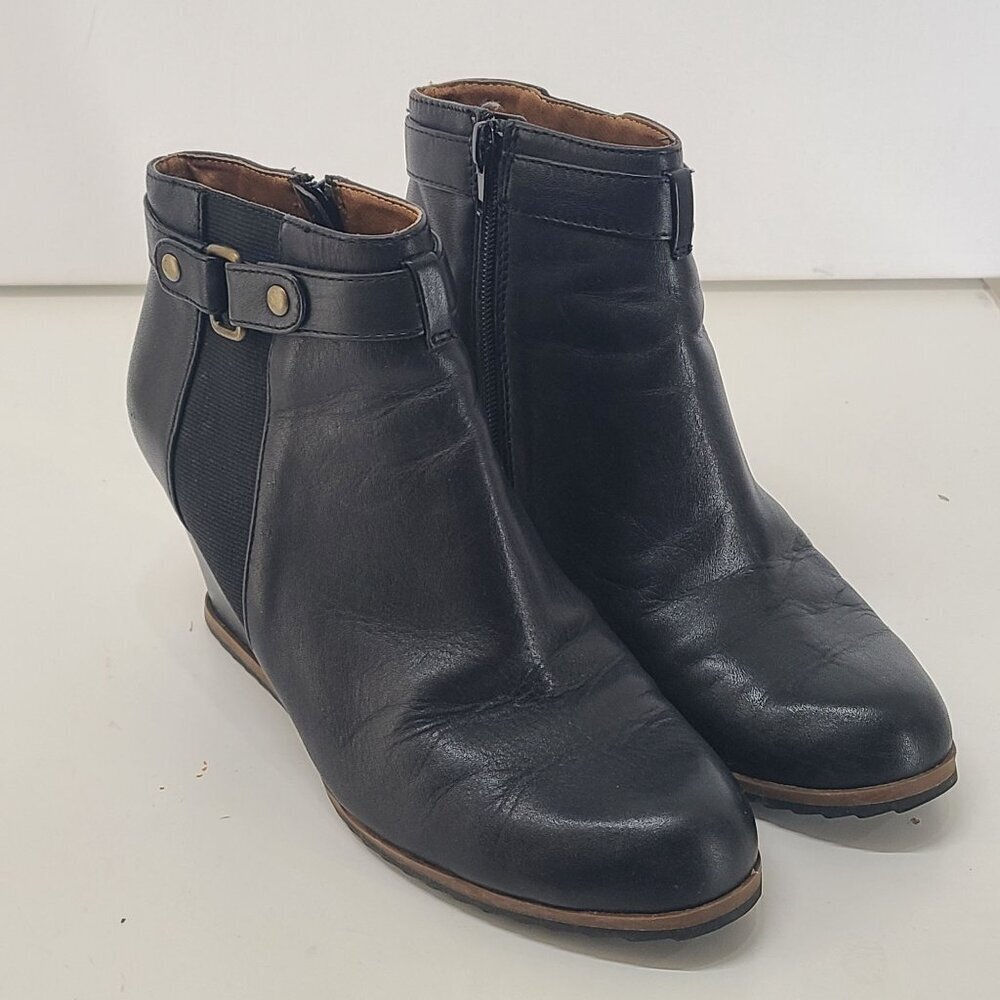 Susina Boot Short Boots Black Leather Womens Black Size 7